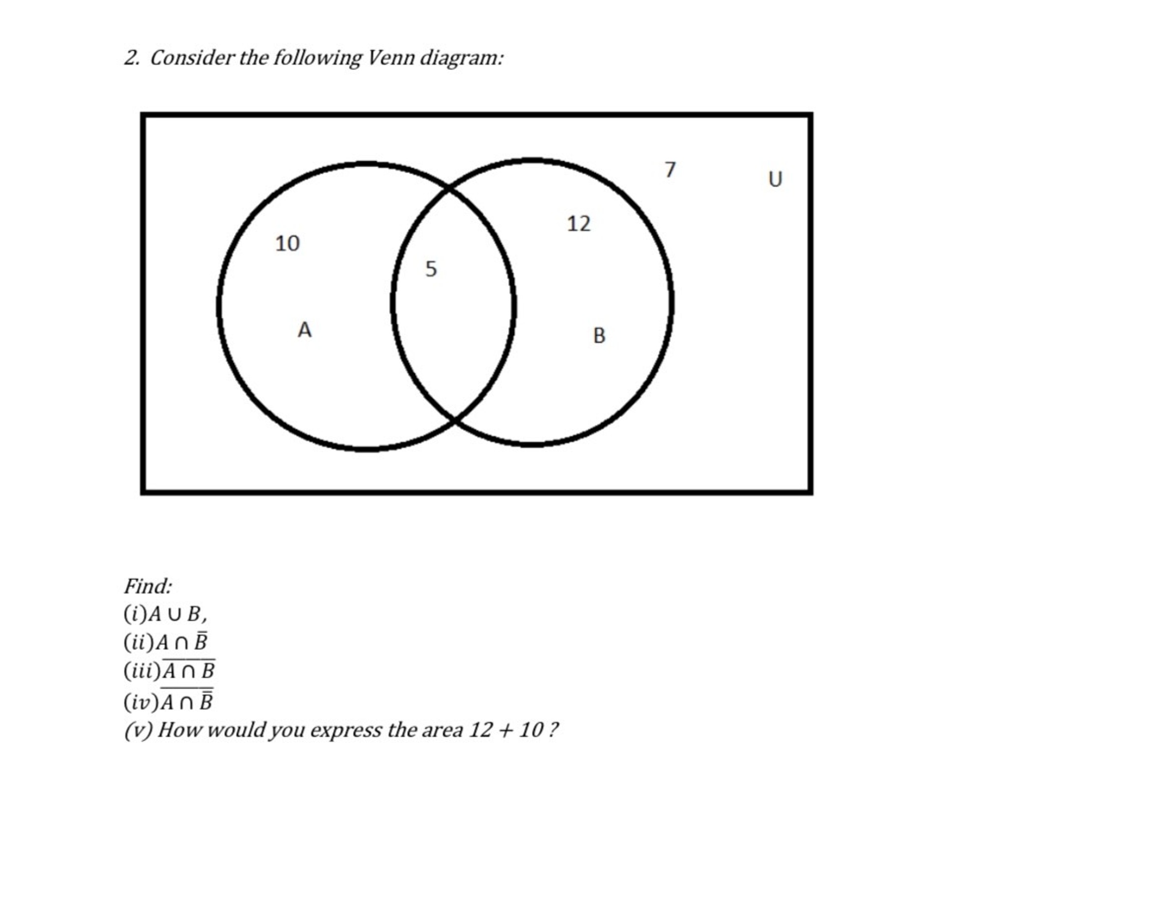 Solved 1. ﻿Given The Sets A={1,2,5,7} ﻿ B={3,5,7,8}, | Chegg.com