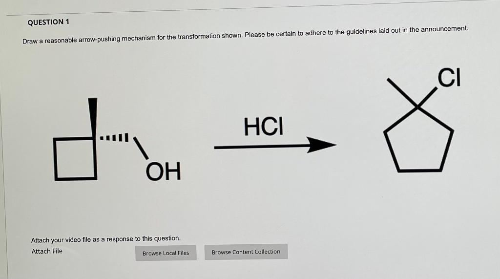 Solved Video Assignment 3 Propose a Reaction Mechanism 1. | Chegg.com