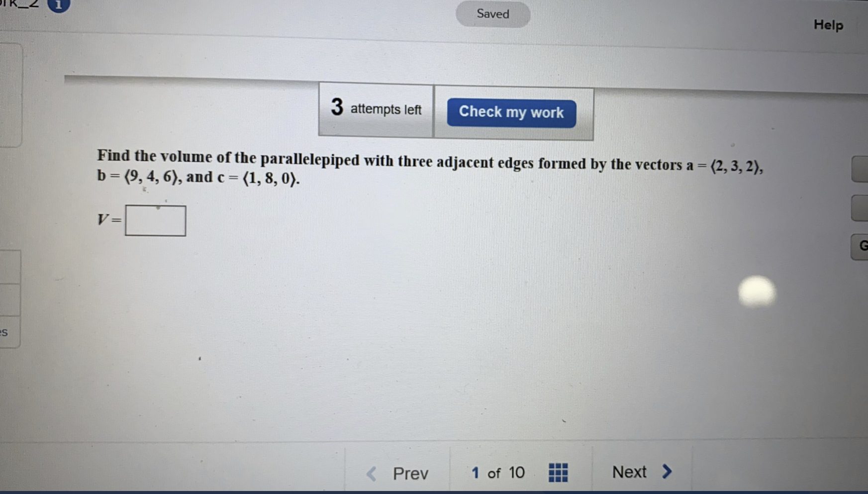 Solved Saved Help 3 attempts left Check my work Find the | Chegg.com