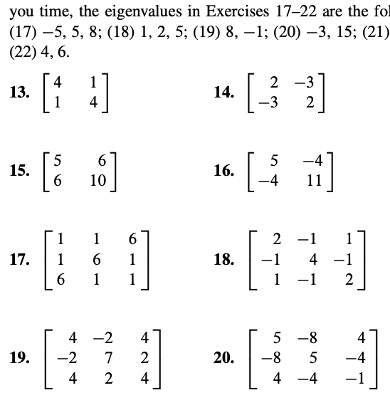 Solved Question 19 please! Orthogonally diagonalize the | Chegg.com