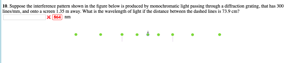 Solved 10. Suppose the interference pattern shown in the | Chegg.com