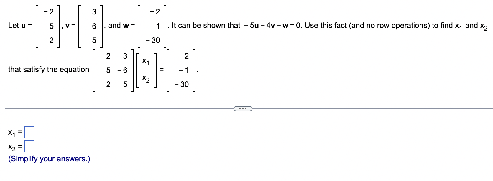 Solved Let U⎣⎡−252⎦⎤v⎣⎡3−65⎦⎤ And W⎣⎡−2−1−30⎦⎤ It Can 9967