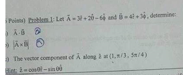 Solved Points) Problem 1: Let A = 3+ + 2 - 66 and B - 47+36, | Chegg.com
