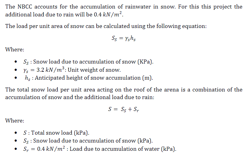 Solved Snow Load ﻿The snow load is calculated based on the