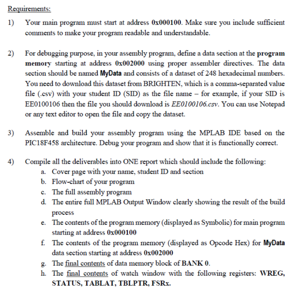 Solved Instructions: Write ONE Complete Assembly Program To | Chegg.com