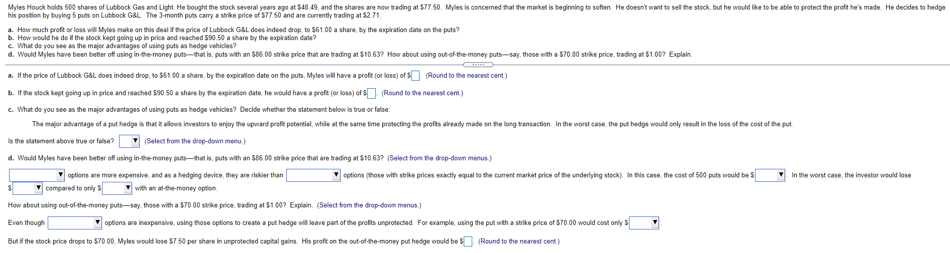 Solved (The drop down options are 