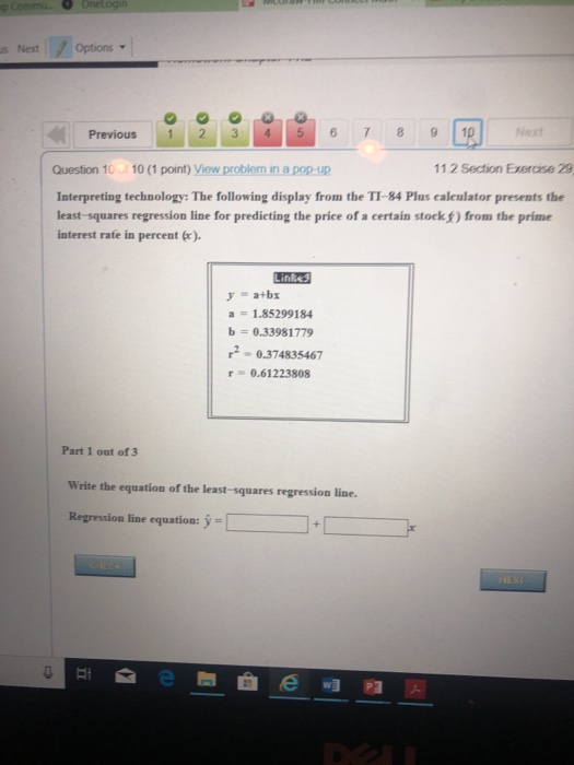 Solved s Next Options Previous 1 2 3 4 5 6 7 8 9 10 ext 11.2 | Chegg.com