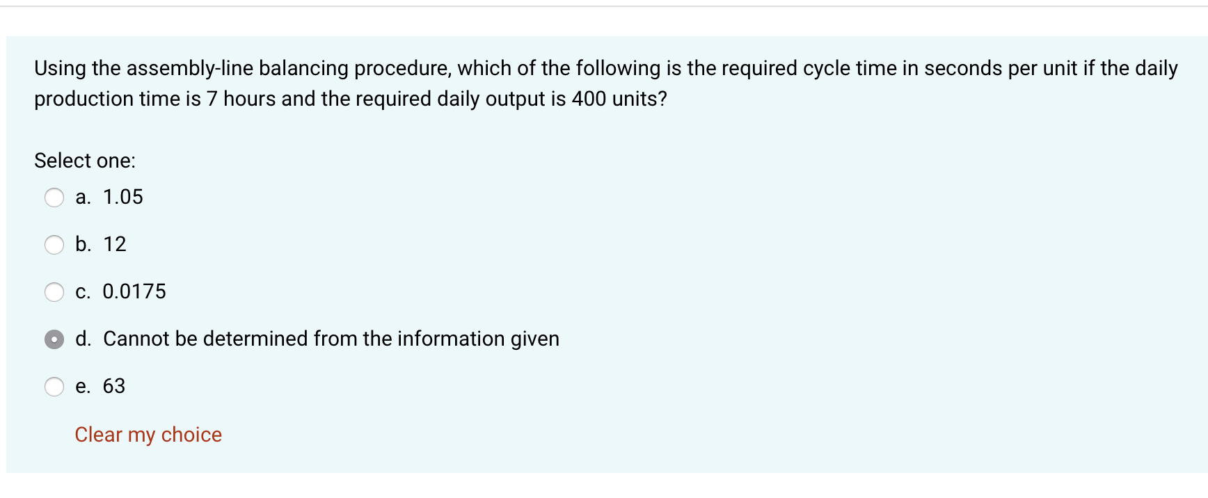 Solved Using the assemblyline balancing procedure, which of