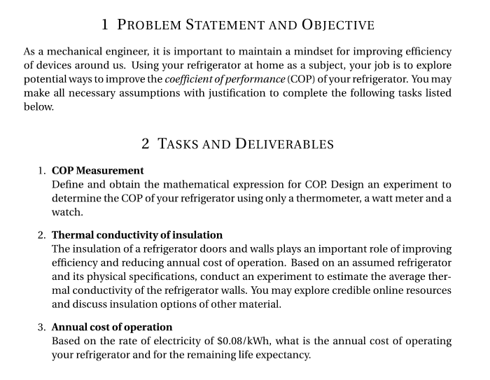 Solved 1 PROBLEM STATEMENT AND OBJECTIVE As A Mechanical Chegg