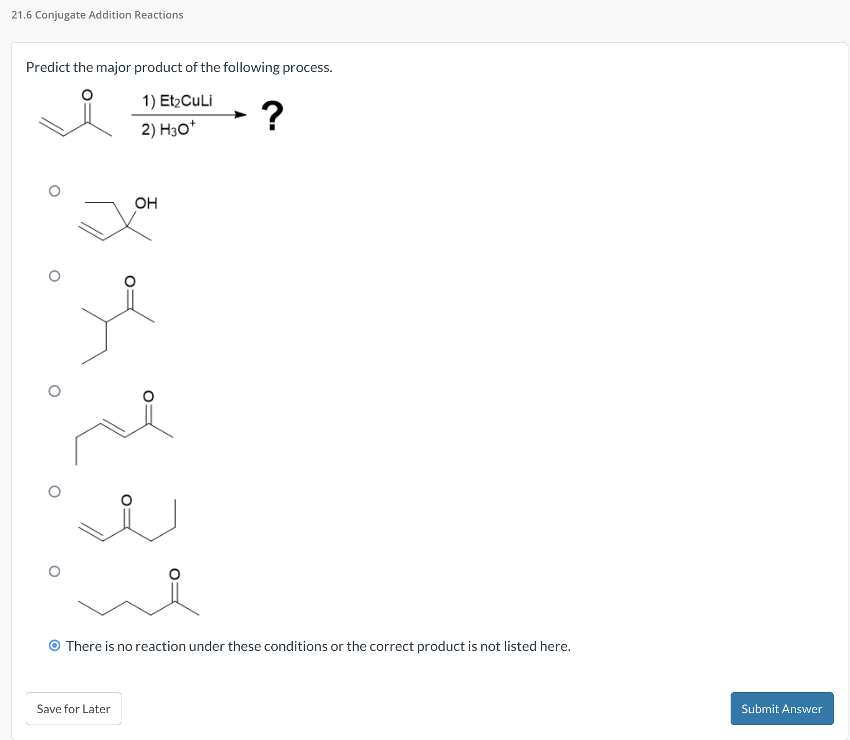 Solved 21.6 Conjugate Addition Reactions Predict the major
