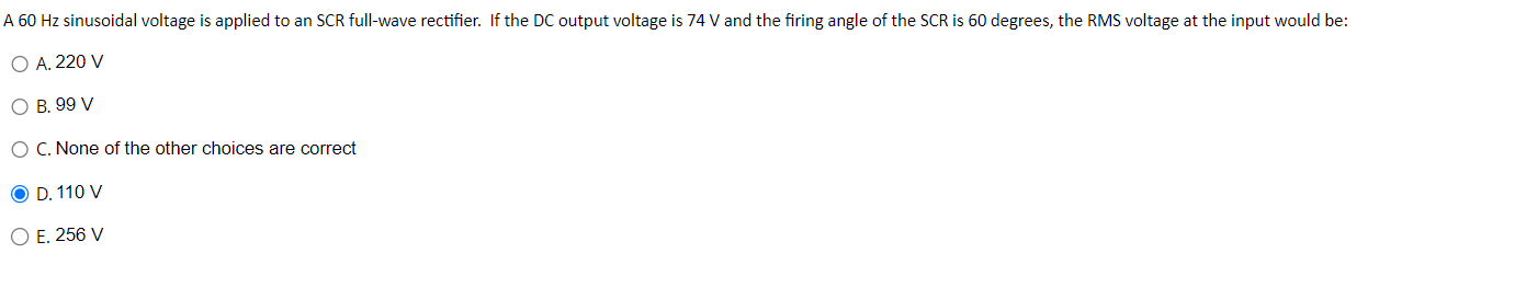 Solved 60 Hz sinusoidal voltage is applied to an SCR | Chegg.com