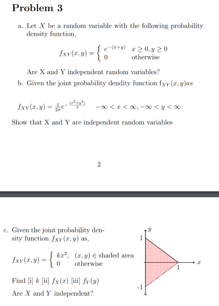 Solved Problem 3 a. Let X be a random variable with the | Chegg.com