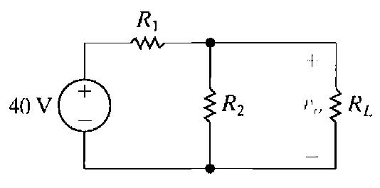 Solved 7. The no-load voltage in the voltage-divider circuit | Chegg.com