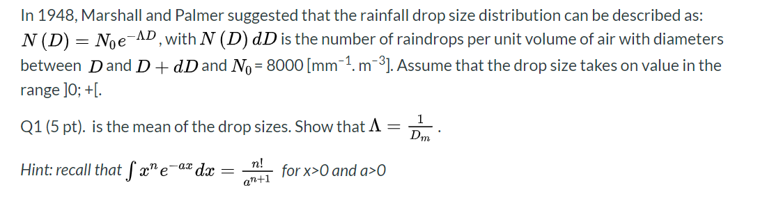 Solved So the equation's answer will be lamda=1/Dm. I need | Chegg.com