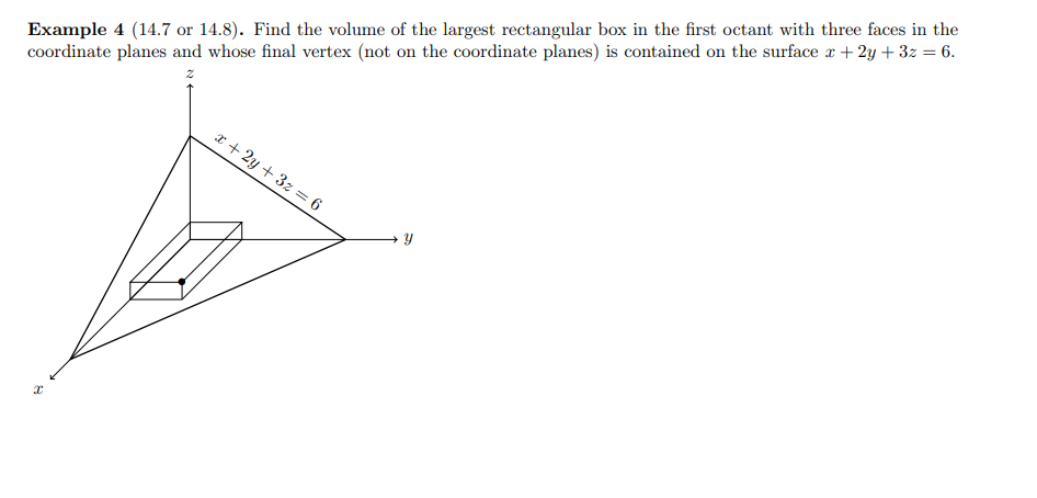 Solved Example 4 (14.7 or 14.8). Find the volume of the | Chegg.com