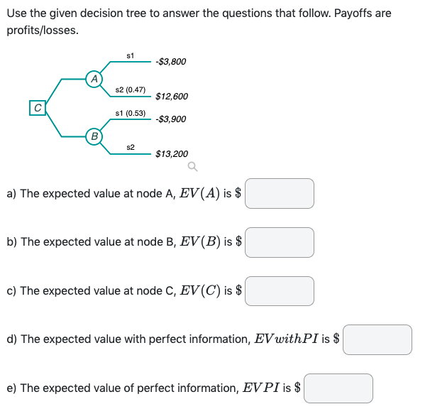Solved Use the given decision tree to answer the questions | Chegg.com