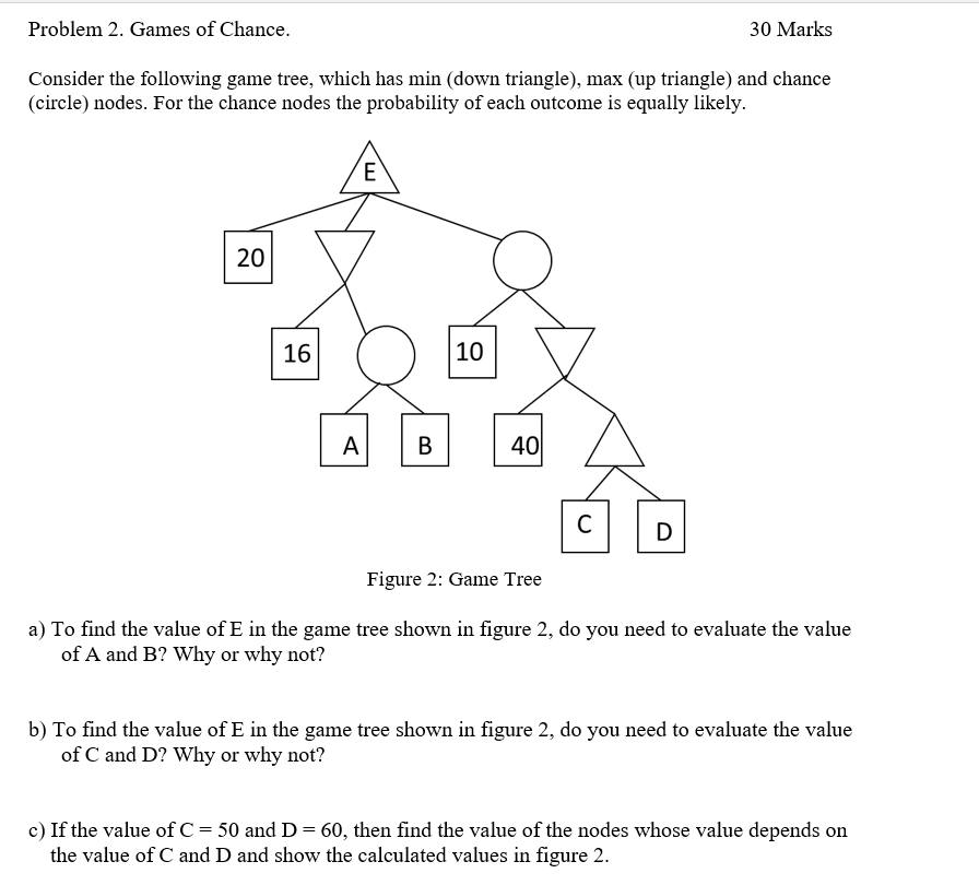 Solved Problem 2. Games of Chance. 30 Marks Consider the | Chegg.com