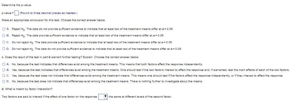 Solved The partially completed ANOVA table for a 3×4 | Chegg.com