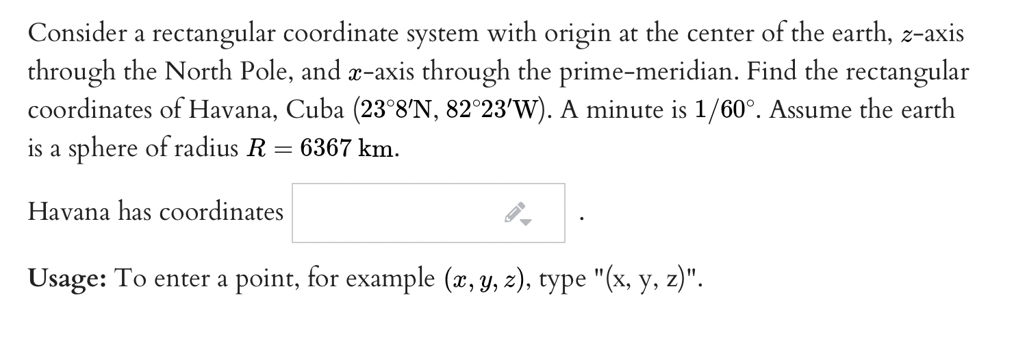 Solved Consider a rectangular coordinate system with origin | Chegg.com