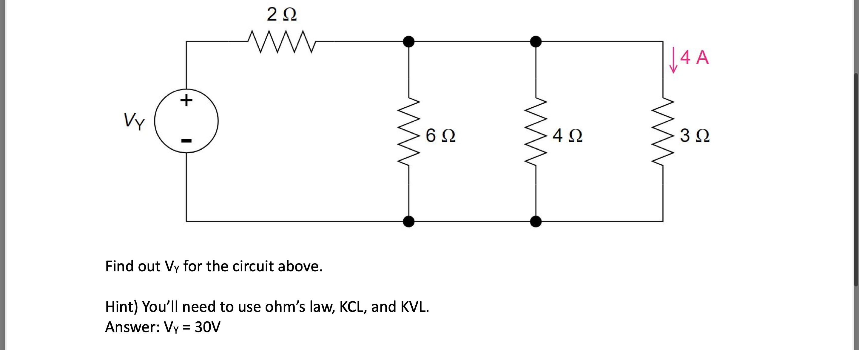 Solved Find out VY for the circuit above. Hint) You'll need | Chegg.com