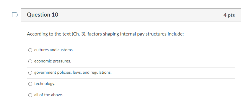 Solved Question 10 4 pts According to the text (Ch. 3), | Chegg.com