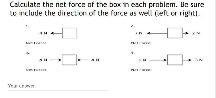 Solved Calculate the net force of the box in each problem. | Chegg.com