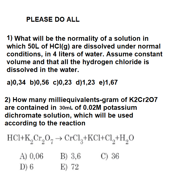 How to Calculate Normality of a Solution