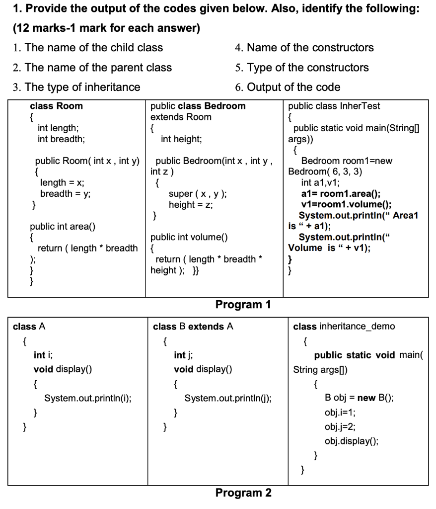 Solved 1. Provide the output of the codes given below. Also, | Chegg.com