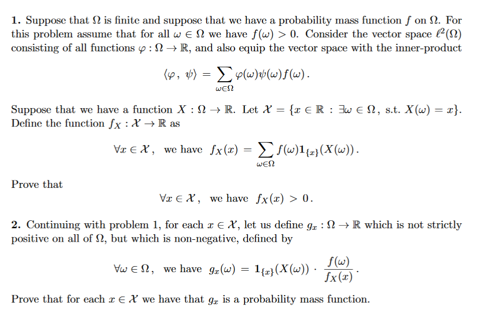 Solved 1 Suppose That N Is Finite And Suppose That We Ha Chegg Com