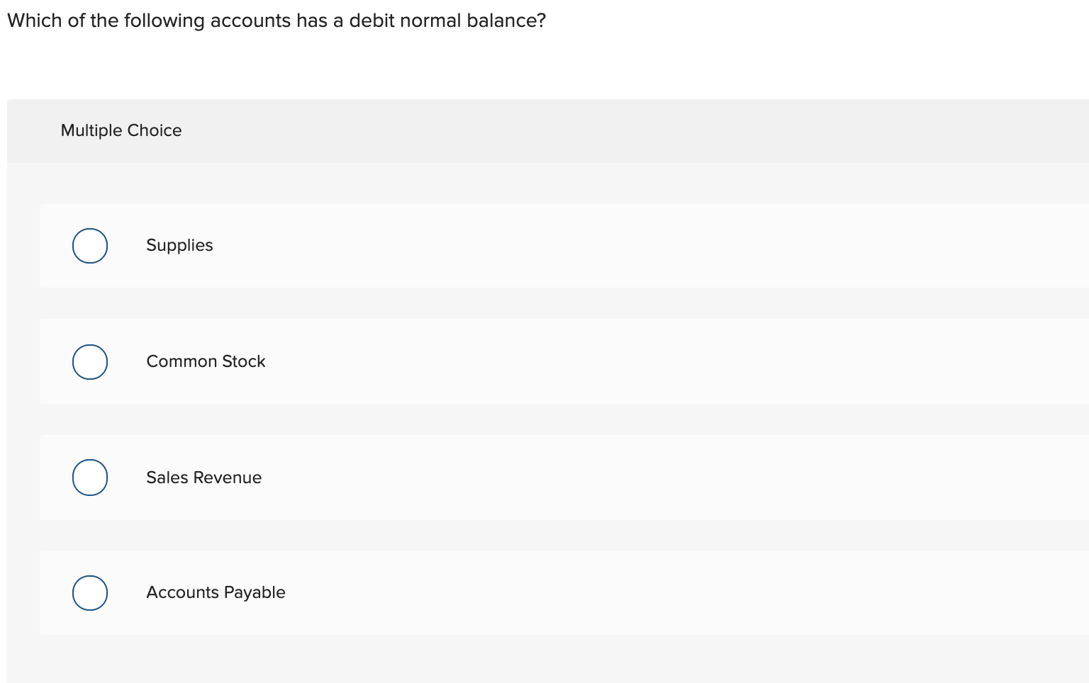Solved Which of the following accounts has a debit normal | Chegg.com