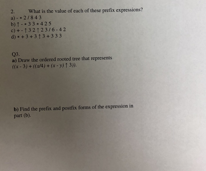 Solved 2. What Is The Value Of Each Of These Prefix | Chegg.com