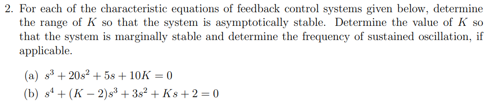 Solved 2. For Each Of The Characteristic Equations Of | Chegg.com