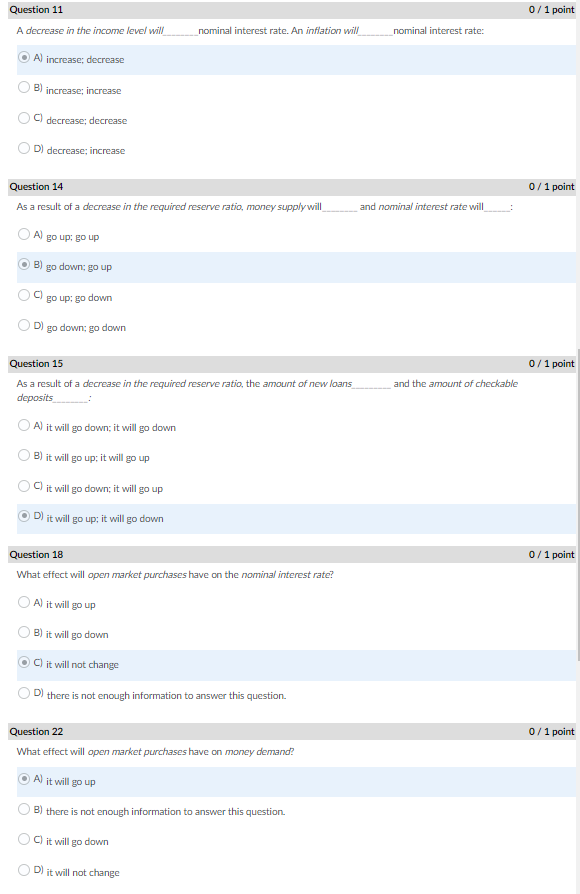 Solved 0/1 point Question 11 A decrease in the income level | Chegg.com