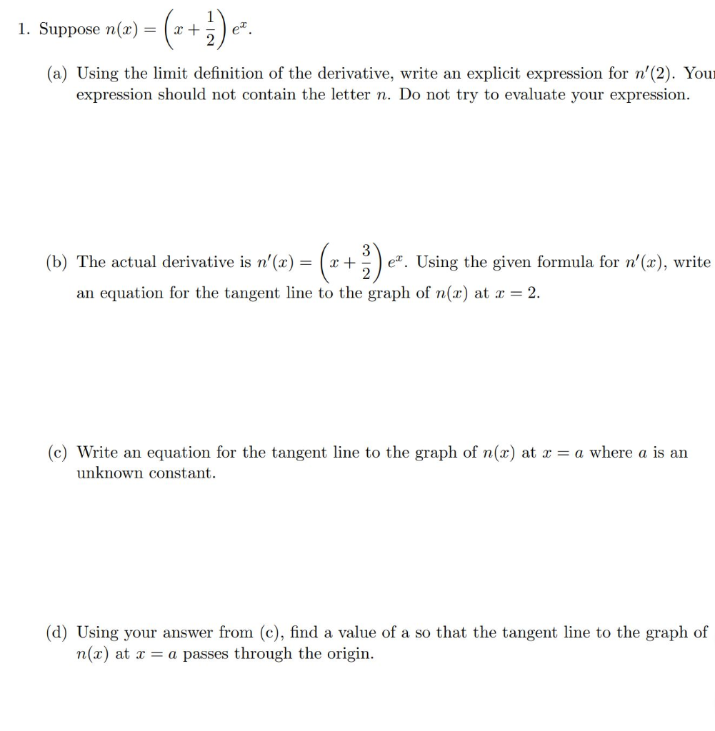 Solved 1 Suppose N X X E A Using The Limit De Chegg Com