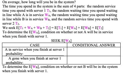 Consider A Two-server System In Which A Customer Is | Chegg.com