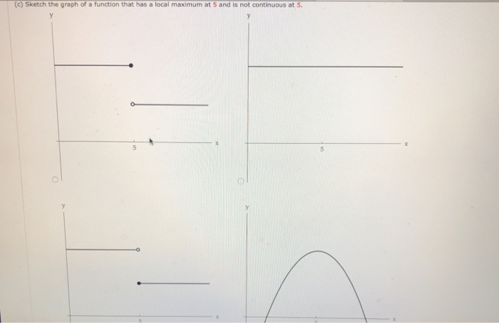 Solved (a) Sketch the graph of a function that has a local | Chegg.com