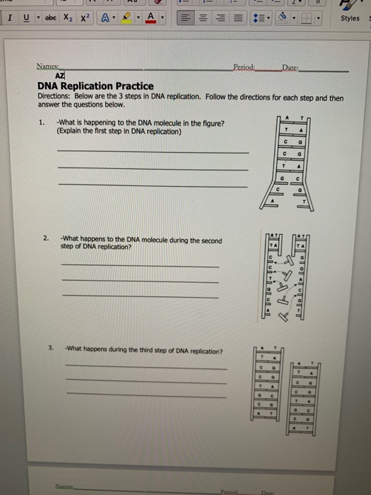 Dna Replication Worksheet Key