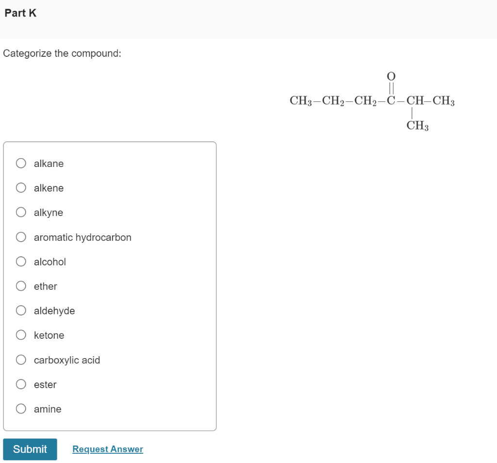 Solved Categorize the compound alkane alkene alkyne
