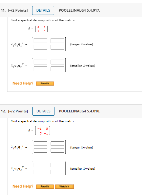 Solved Linear Algebra Please show each step for the problem | Chegg.com