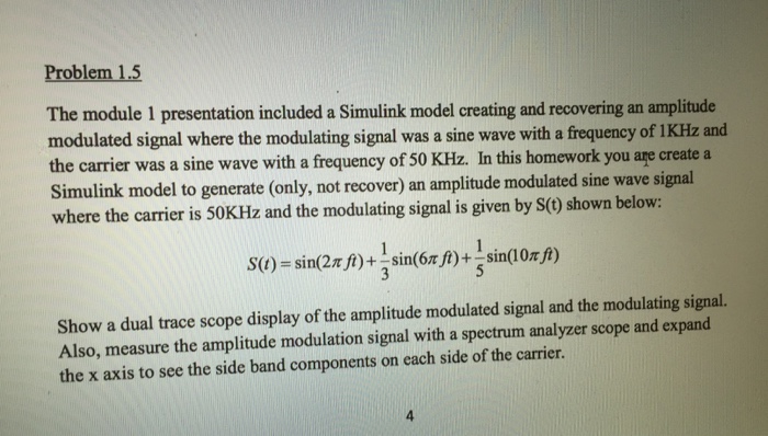 Solved The module 1 presentation included a simulink model | Chegg.com