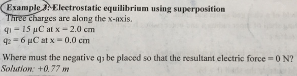 Solved Example 3. Electrostatic equilibrium using | Chegg.com