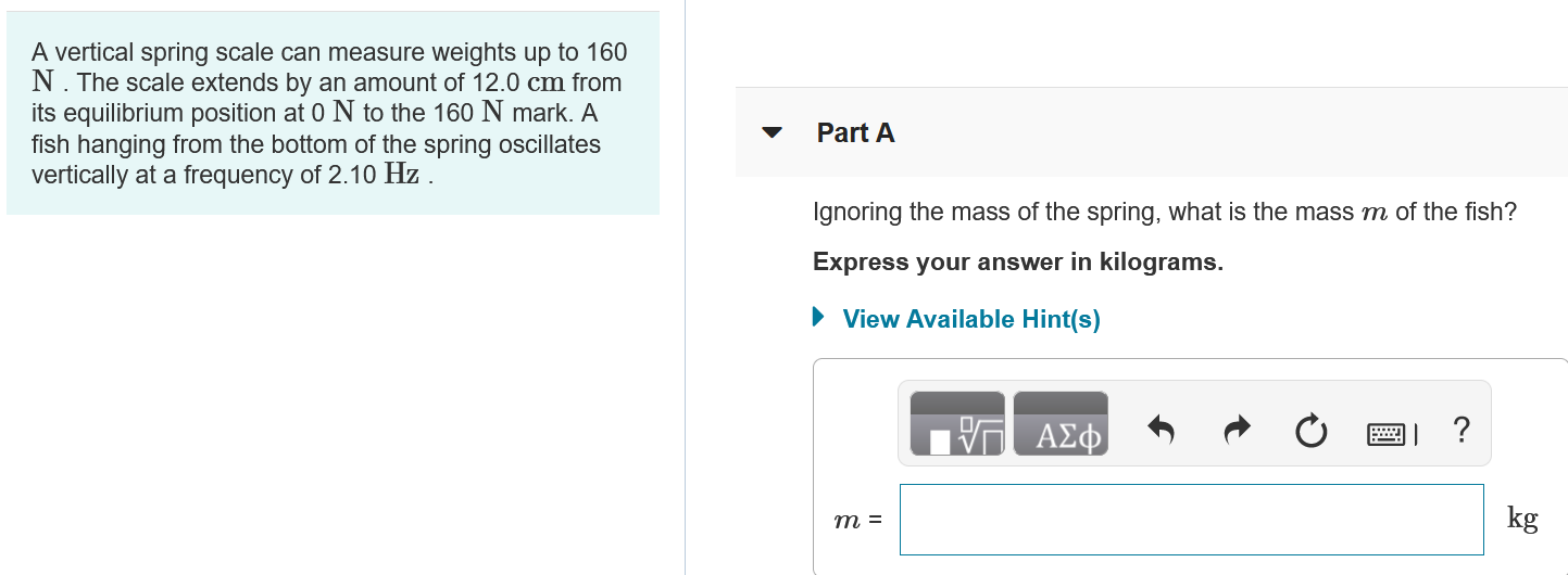 Solved A vertical spring scale can measure weights up to 160