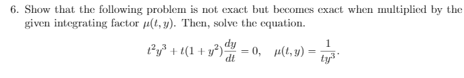 Solved Differential equations: Show that the following | Chegg.com