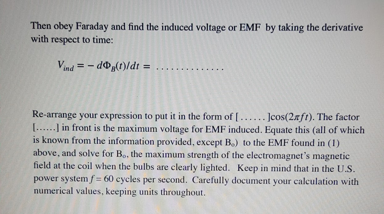 Solved B Faraday S Law At Work Watch The Video In Canvas Chegg Solved B Faraday S Law At Work Watch The Video In Canvas Chegg