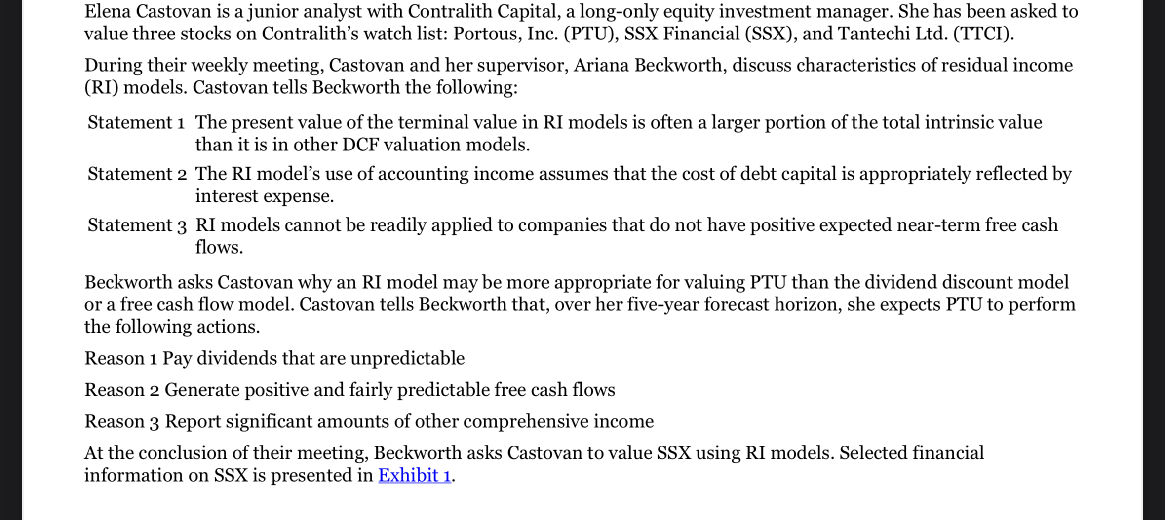 Solved Elena Castovan is a junior analyst with Contralith | Chegg.com