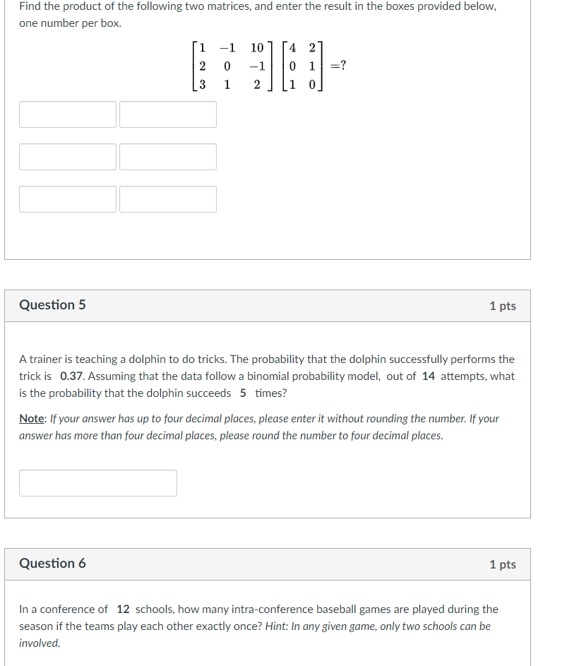 Solved Find the product of the following two matrices, and | Chegg.com