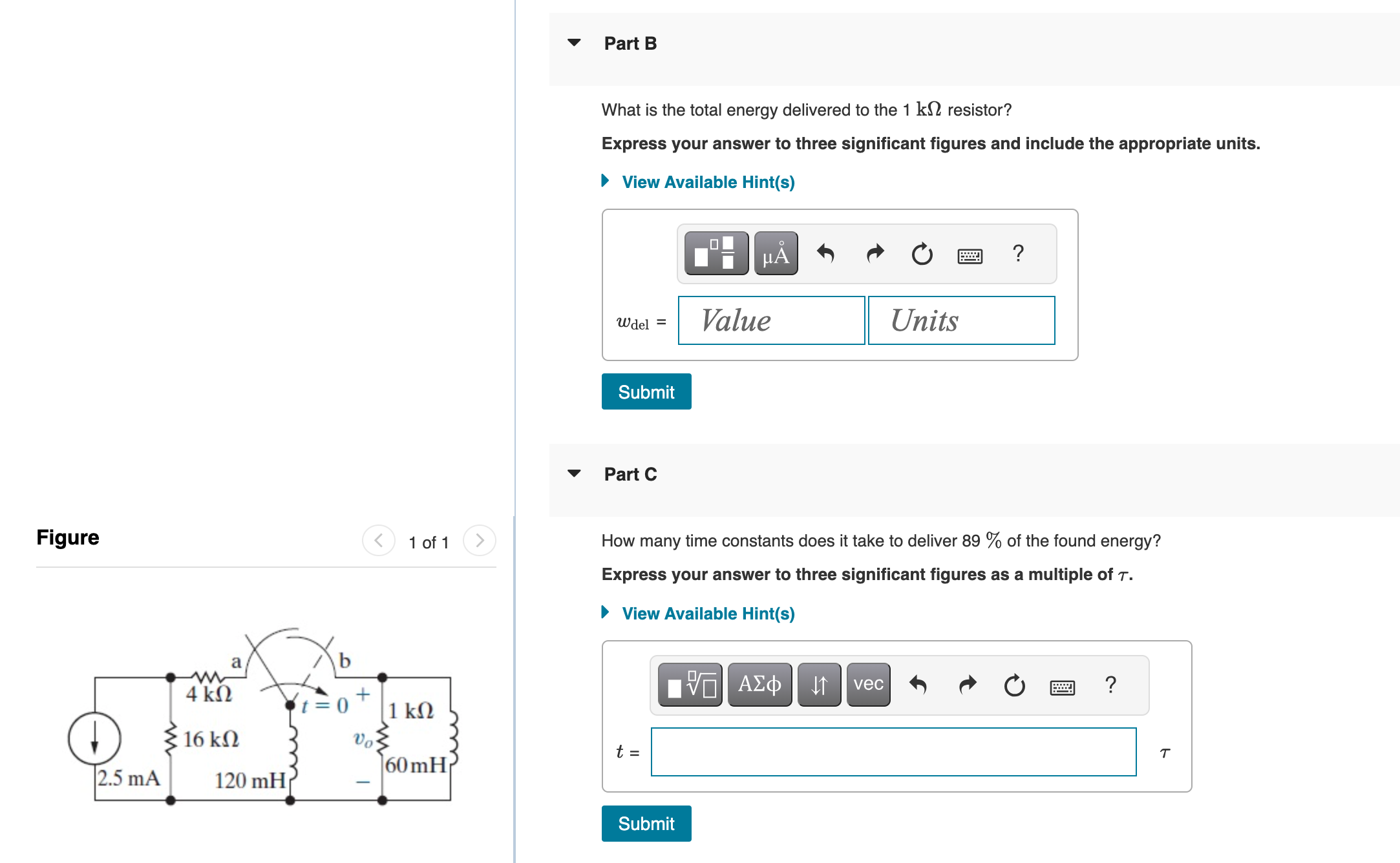 Solved In The Circuit Shown In The (Figure 1), The Switch | Chegg.com