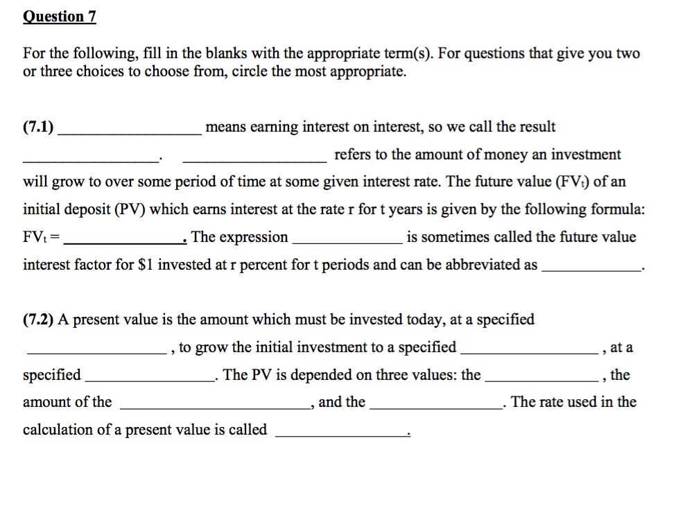 What Is A Fill In The Blank Question