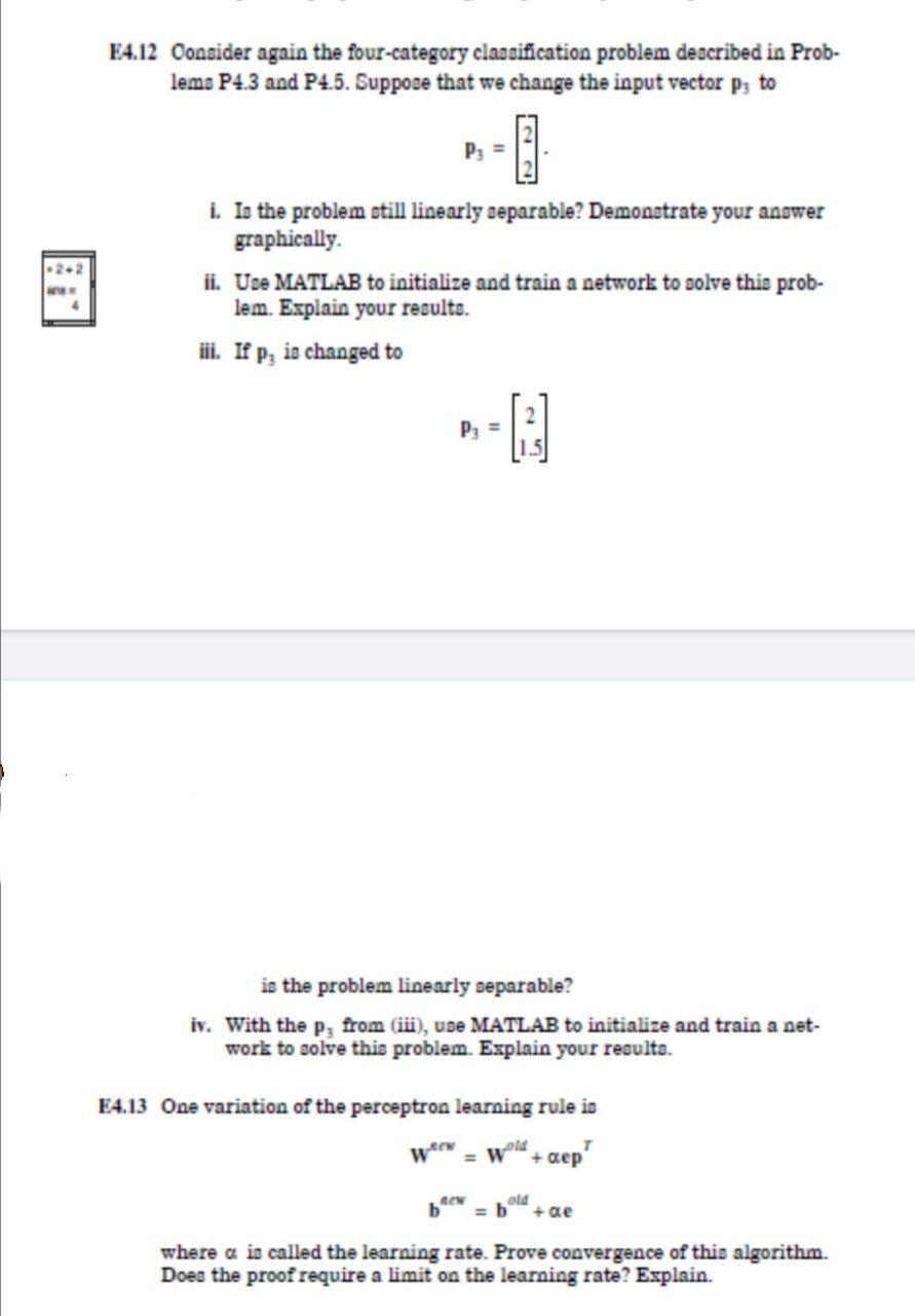 E4.12 Consider again the four-category classification | Chegg.com