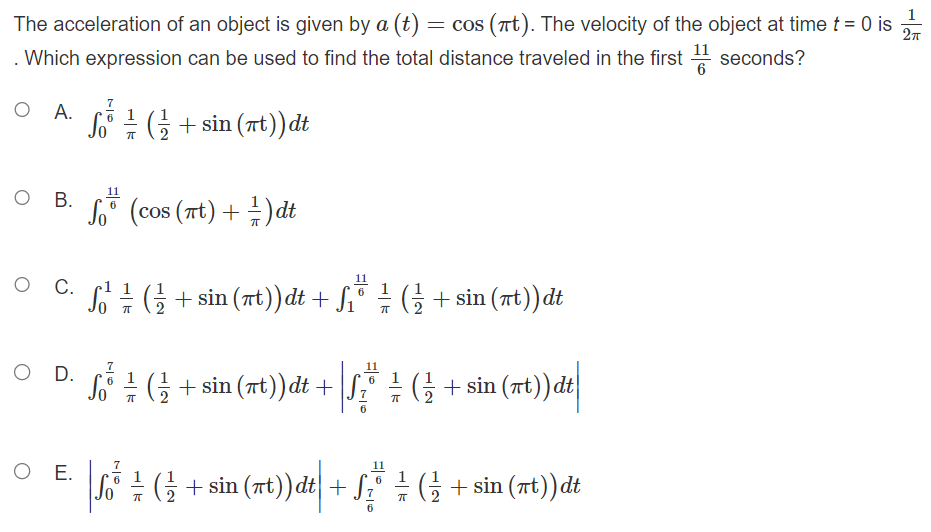 Solved 1) The acceleration of an object is given by a(t)= | Chegg.com